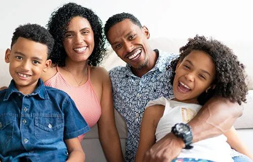 Complete Happy Family Smiling